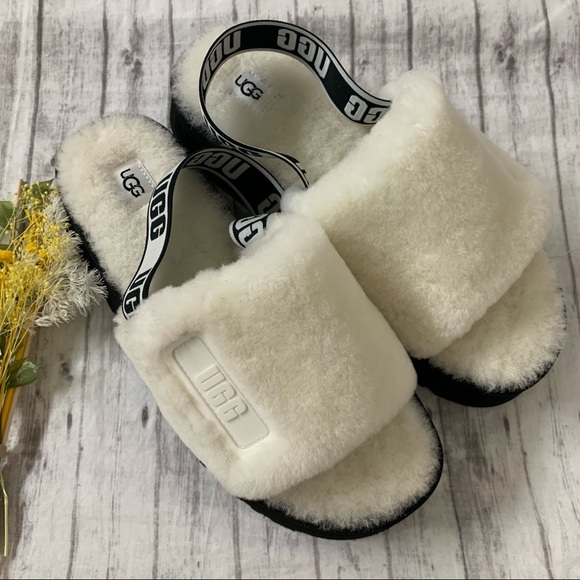 Women's UGG Disco Slide White Sheepskin - Picture 4 of 14